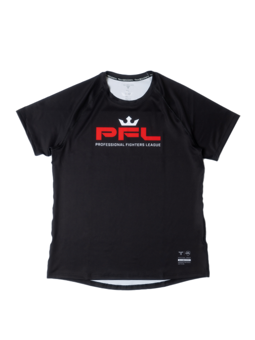PFL Red Logo Raglan Top - Black