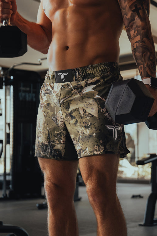 Hunter Camo Fight Shorts (5” & 7” Inseam)