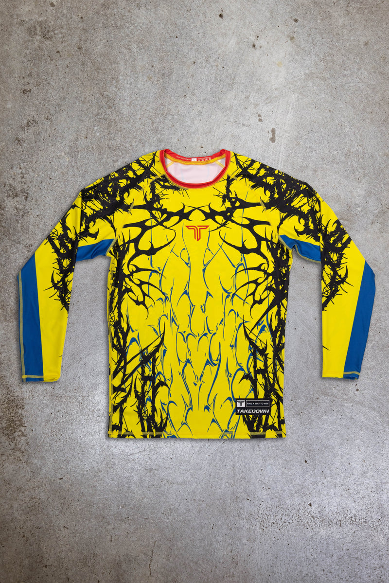 Youth Symbiotek Long-Sleeve Rashguard - Yellow