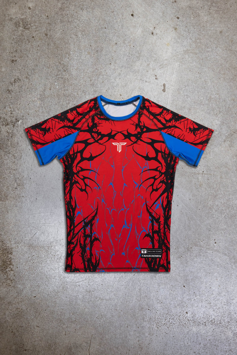 Youth Symbiotek Short-Sleeve Rashguard - Red