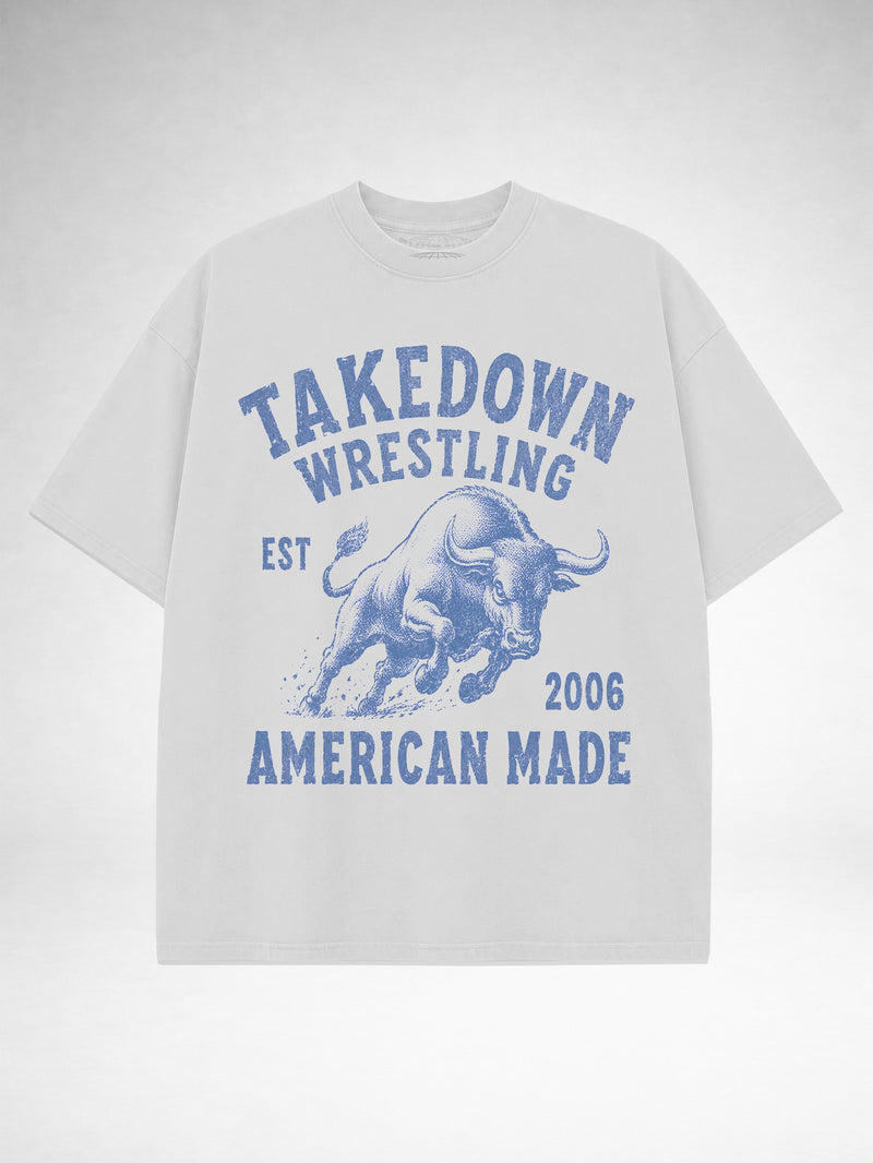 Takedown Oversized Tee - ”American Made” - White
