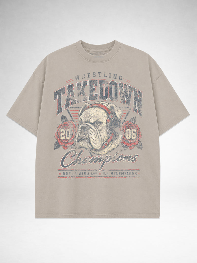 Takedown Oversized Tee - Champions - Sand