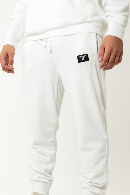 Takedown Leg Patch Jogger - White