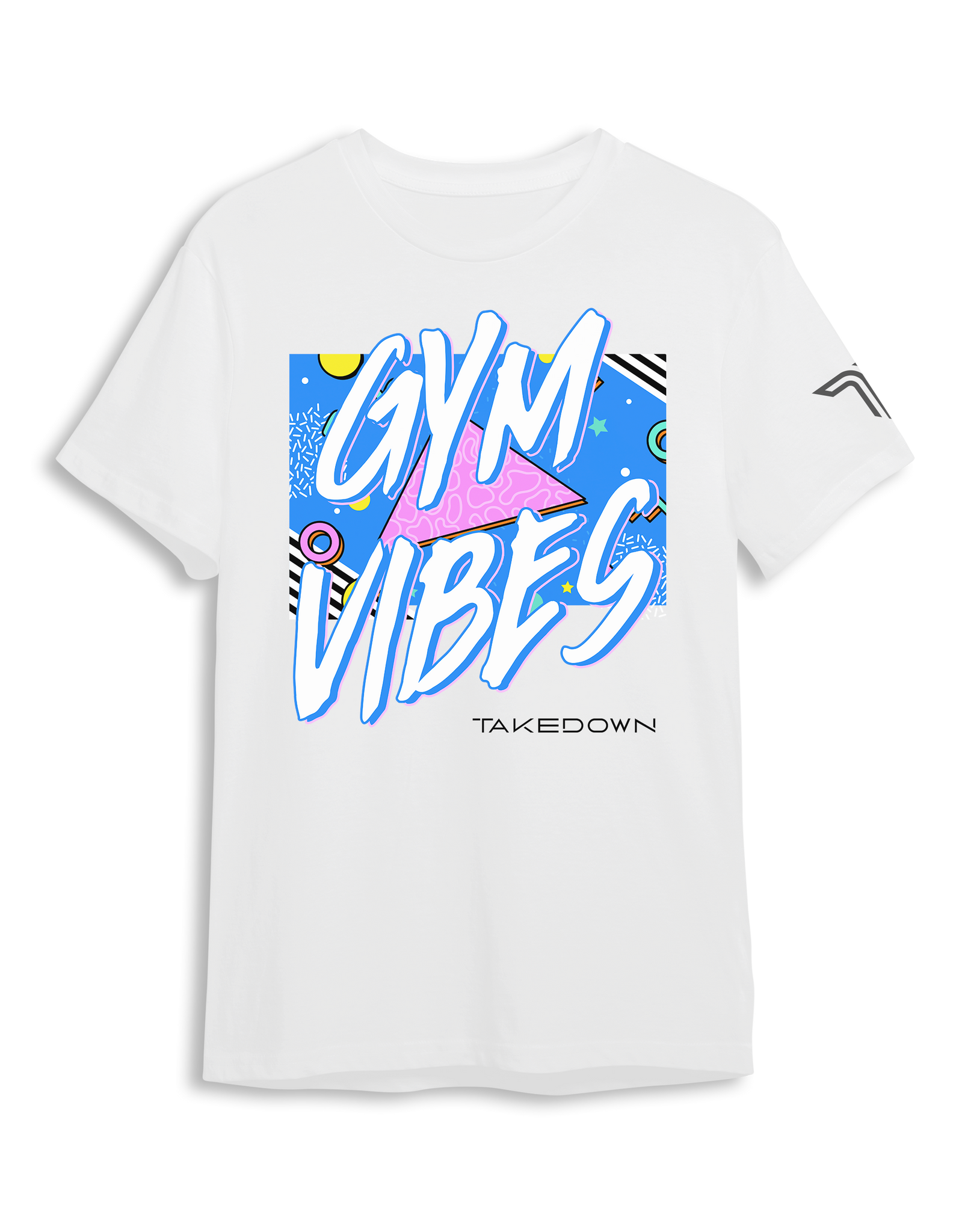 Gym Vibes Neon Graphic T-Shirt - White