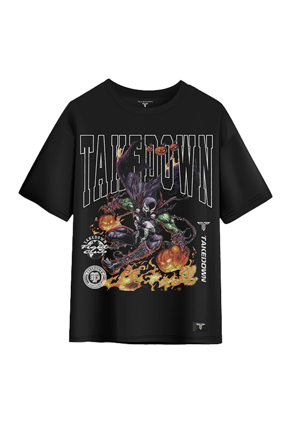 Halloween Knight Oversized T-Shirt - Black