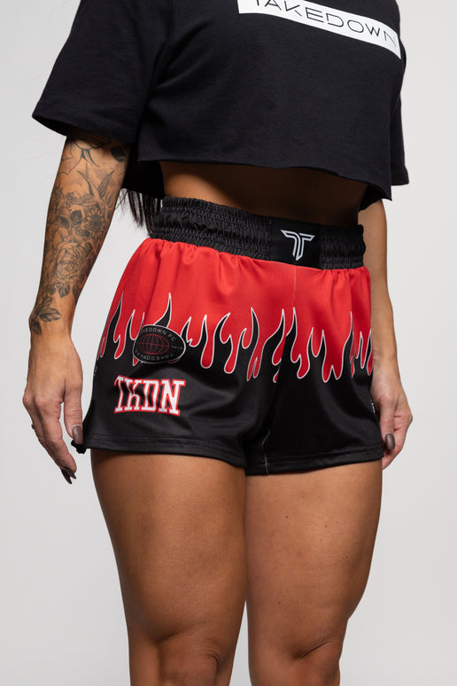 Fire FC Women's Fight Shorts (3” Inseam) - Fire