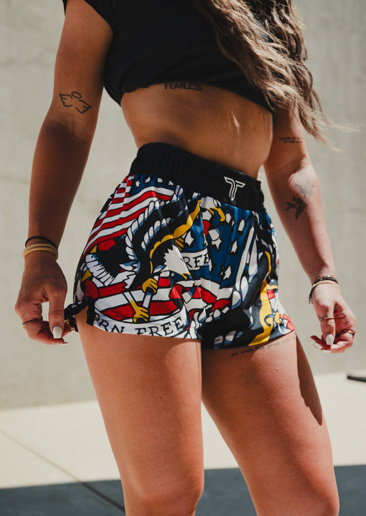 Star Spangled Women's Fight Shorts (3” Inseam)