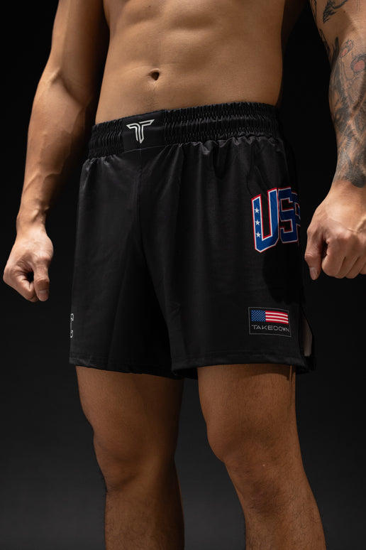 US Fight Club Fight Shorts (5”&7“ Inseam) - Black