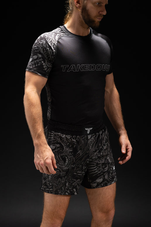 Blackout Iron Dragon Short-Sleeve Rashguard