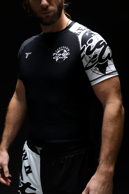 Fight Club Globe Short-Sleeve Rashguard - Black