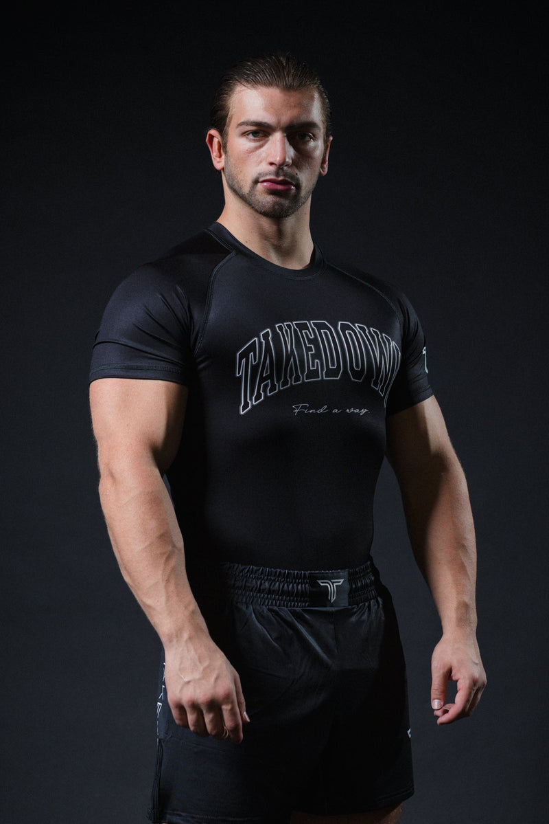Takedown Arch Short-Sleeve Rashguard - Black