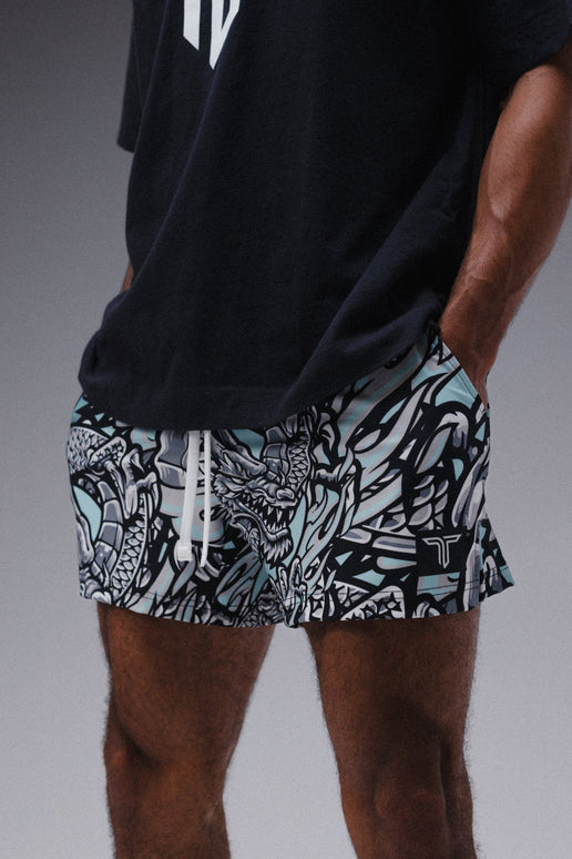 Iron Dragon Gym Shorts (5” & 7” Inseam) - Mint