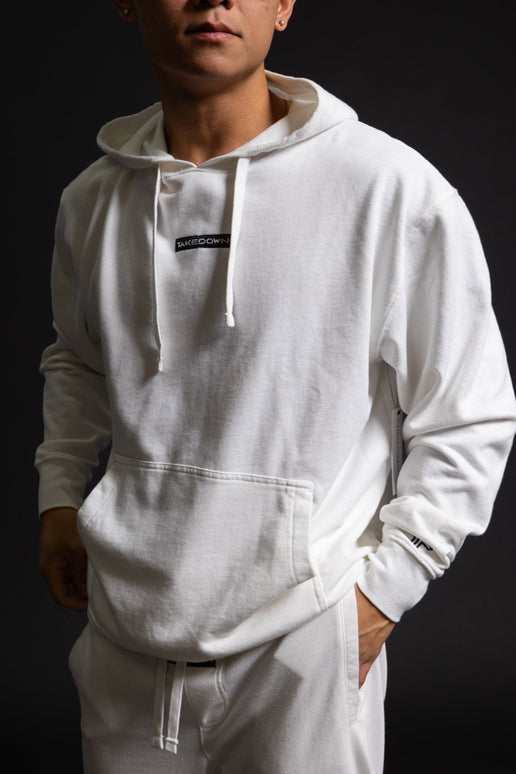 Takedown Chest Logo Hoodie - White