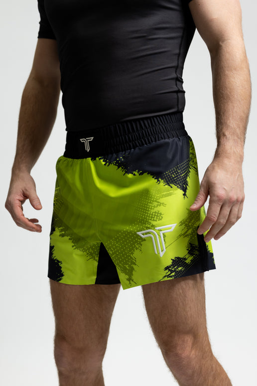 Kaos Camo Pro Fight Shorts (5” & 7” Inseam) - Acid Green