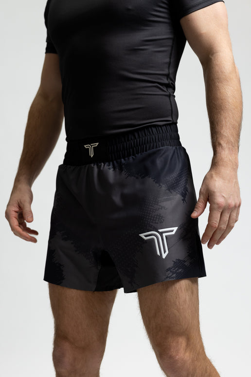 Kaos Camo Pro Fight Shorts (5” & 7” Inseam) - Pirate Black