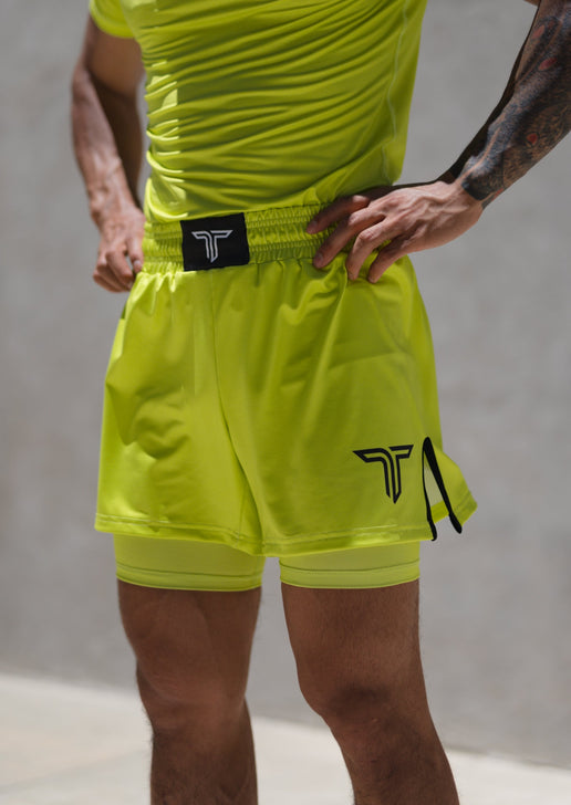 Essential Fight Shorts (5”&7“ Inseam) - Acid Green