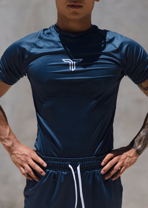 Essential Short-Sleeve Rashguard - Navy