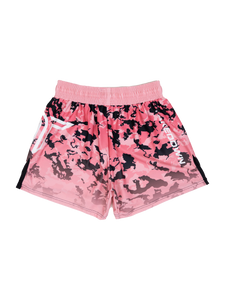 Particle Camo Women's Fight Shorts - Malibu Pink (3" & 5" Inseam)