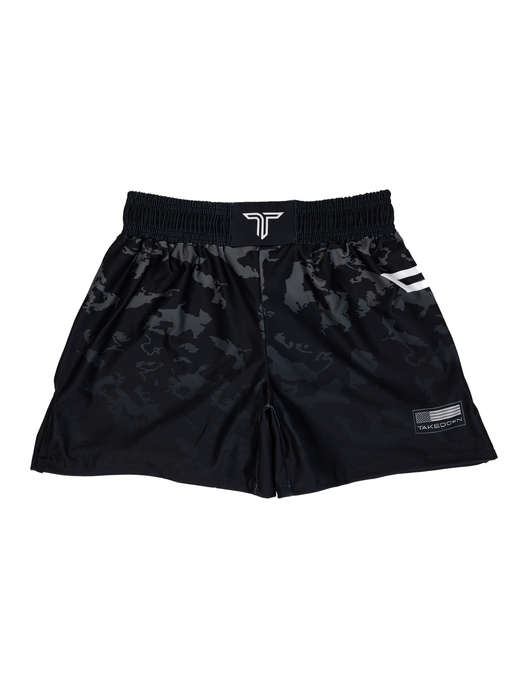 Particle Camo Fight Shorts - Onyx (5”&7” Inseam)