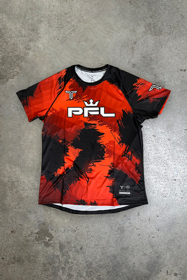 PFL Kaos Camo Walk Out Raglan Top - Red