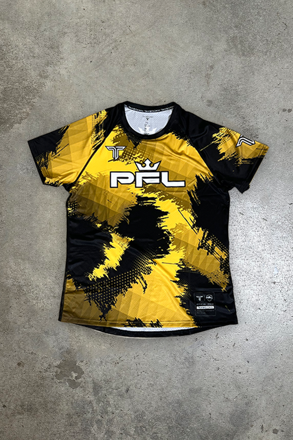 PFL Kaos Camo Walk Out Raglan Top - Yellow