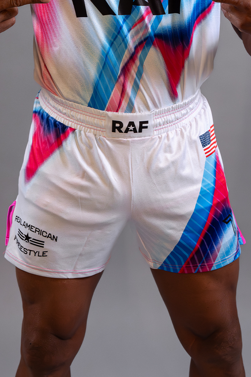 RAF05 Fight Shorts (5” Inseam) - White