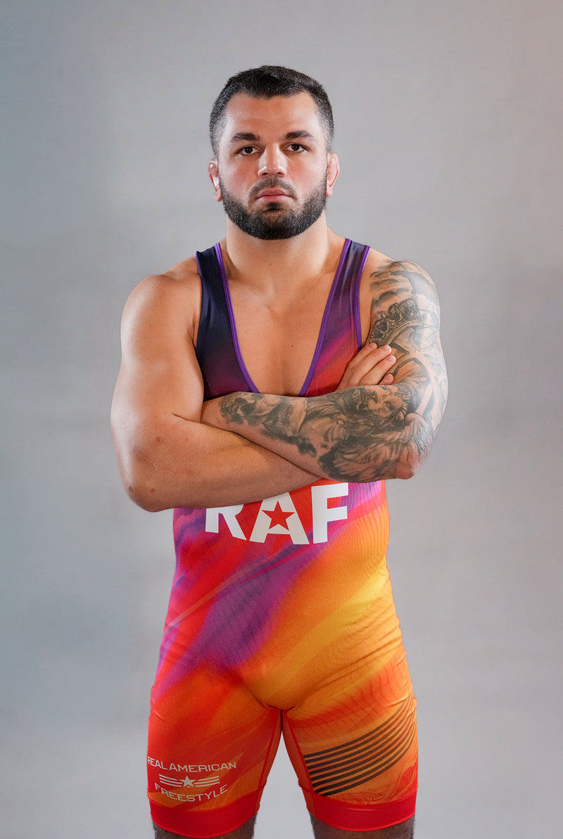 RAF06 Wrestling Men's Singlet - Orange