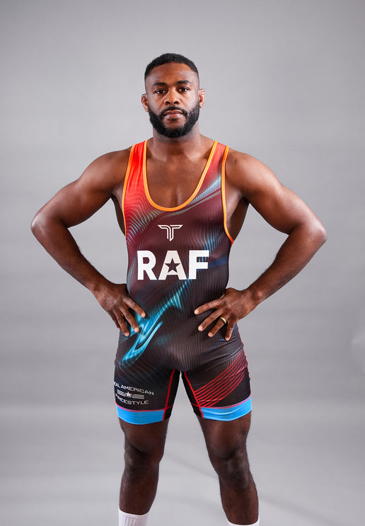RAF06 Wrestling Men's Singlet - Blue
