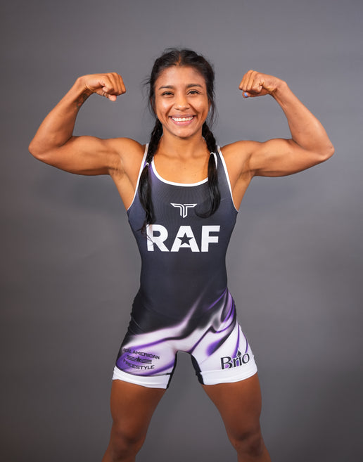 RAF09 Women's Competition Singlet - Black Purple