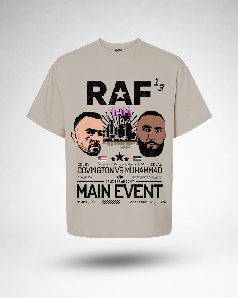 RAF13 Oversized Tee - Main Event Tee - Sand