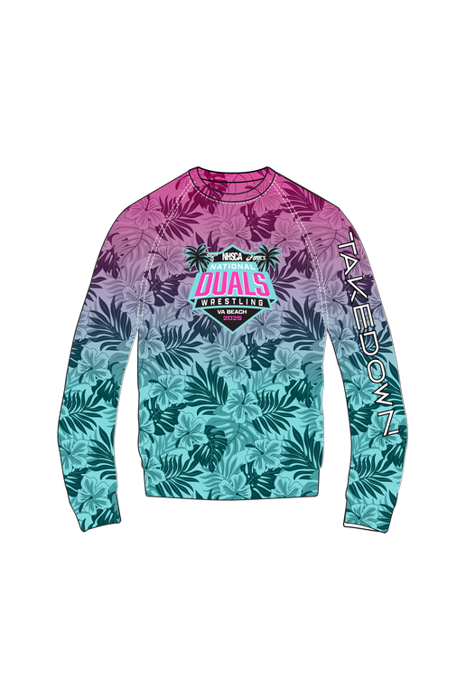 2025 NHSCA Duals Performance Crewneck - Pink/Blue
