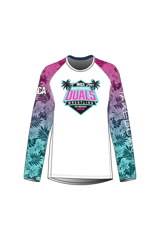 2025 NHSCA Duals Long Sleeve Raglan - Pink/Blue