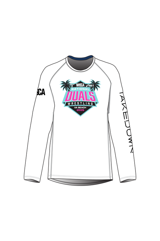 2025 NHSCA Duals Long Sleeve Raglan - White