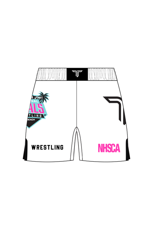 2025 NHSCA Duals Fight Short - White (5” Inseam)