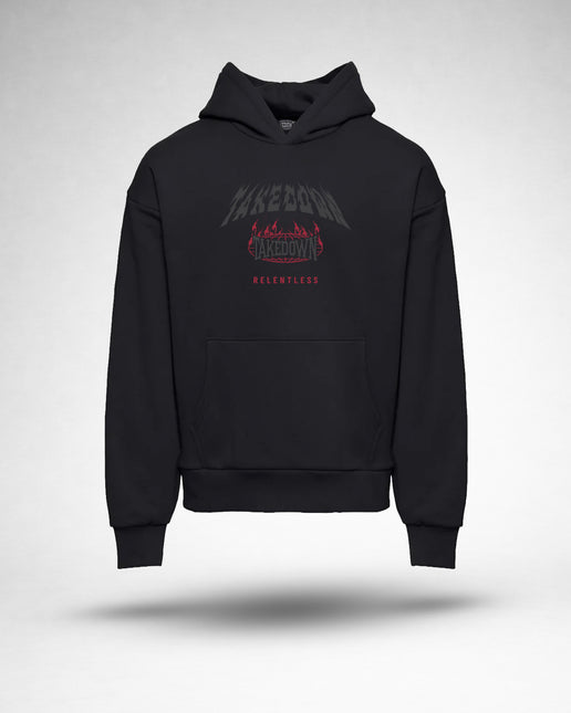 Takedown ”Relentless Flames” Graphic Hoodie - Black