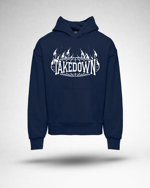 Takedown ”Flames” Graphic Hoodie - Blue