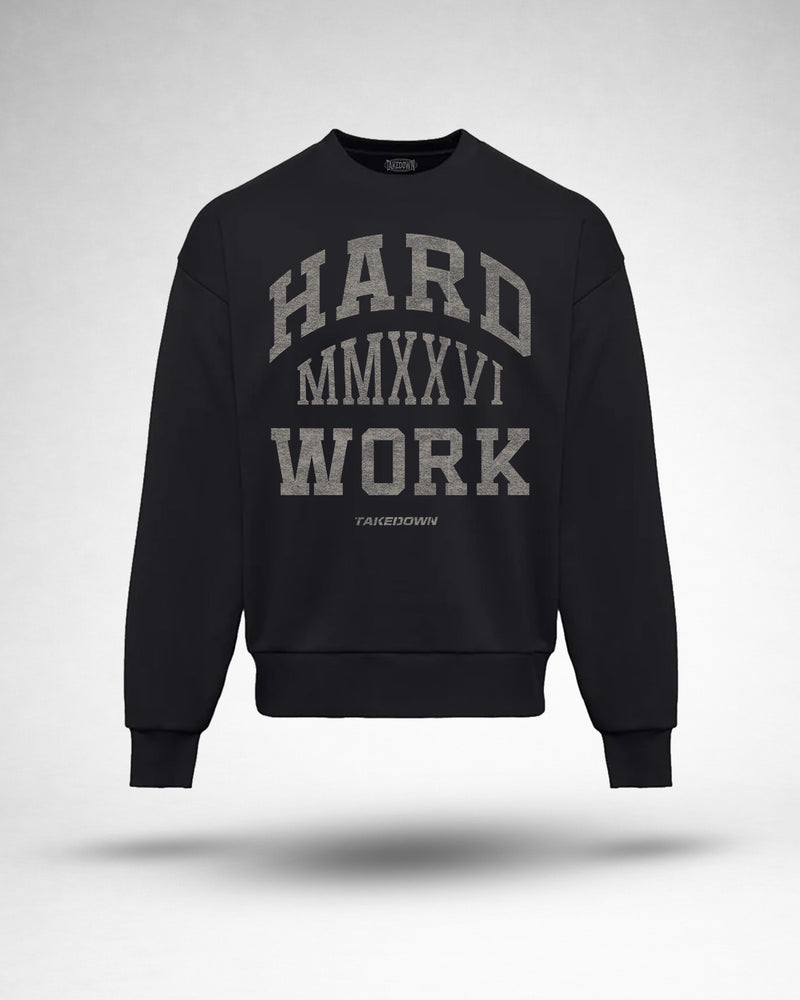 ”Hard Work” Classic Crew - Black