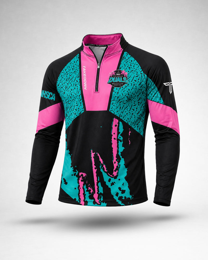 2026 NHSCA Duals Quarter Zip - Black/Blue