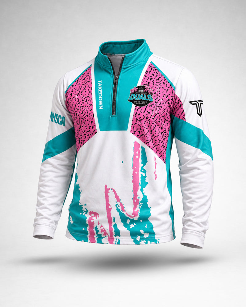2026 NHSCA Duals Quarter Zip - Blue/Pink/White