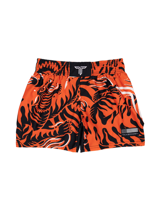 'Tiger Fight' Fight Shorts - Caution Orange (5”&7” Inseam)