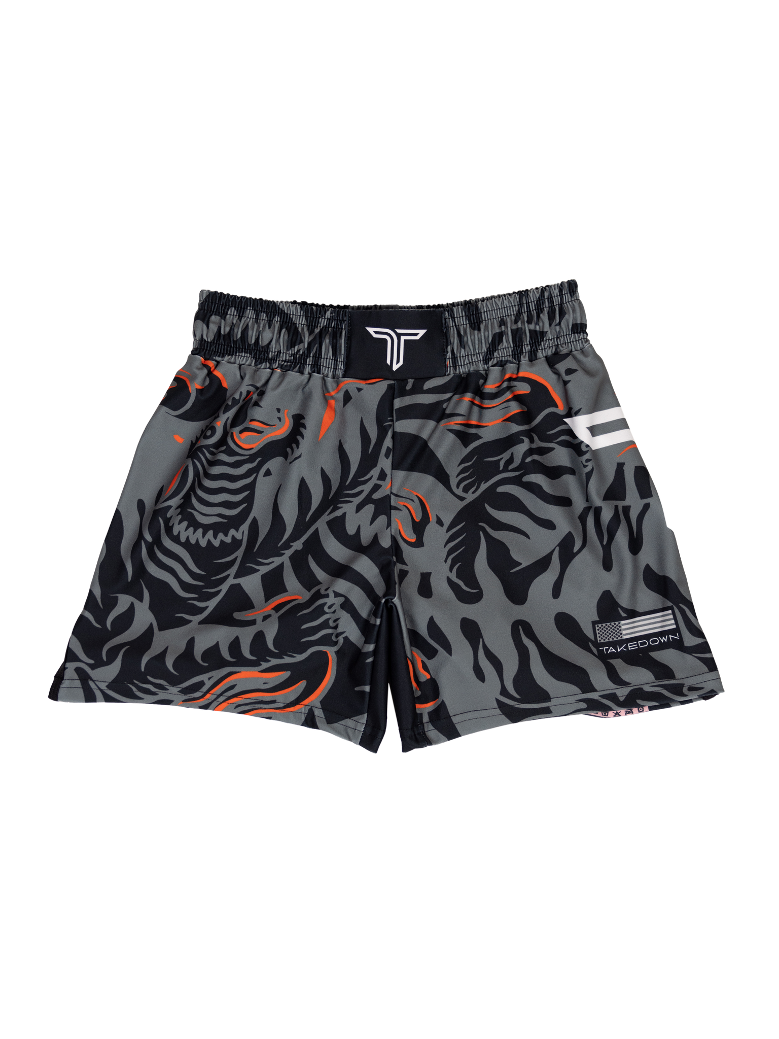 'Tiger Fight' Women's Fight Shorts - Fire Grey (3" & 5" Inseam)
