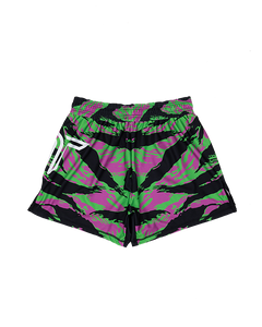 Acid Green Jungle Camo Women's Fight Shorts (3" & 5" Inseam)