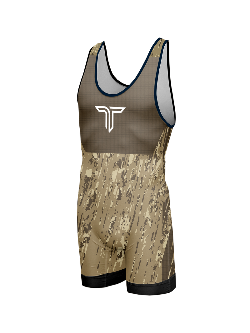 Youth The Patriot Series Wrestling Singlet - Desert Tan