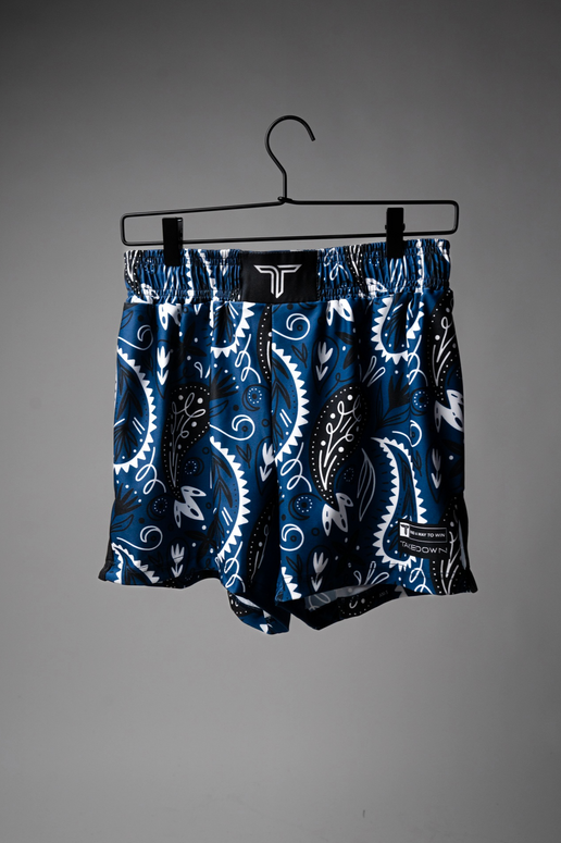 Youth Bandana Fight Shorts - Blue