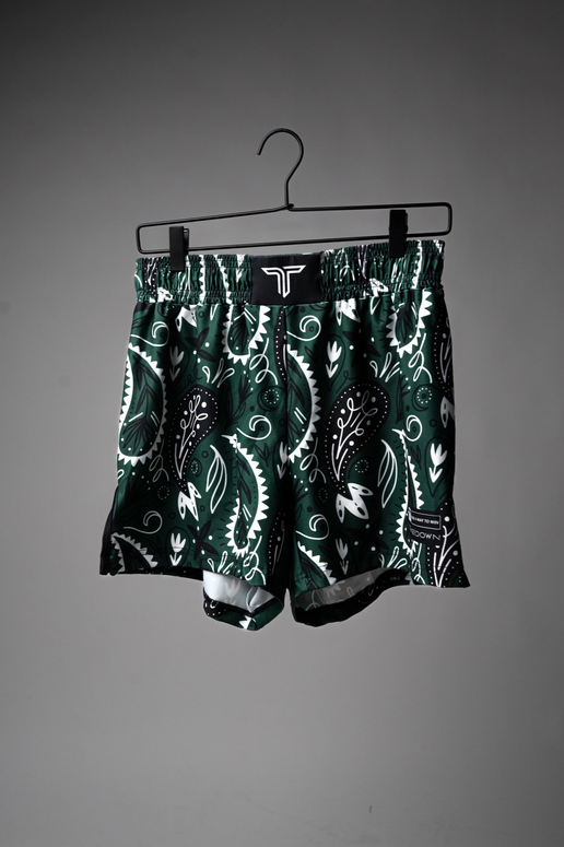 Youth Bandana Fight Shorts - Hunter