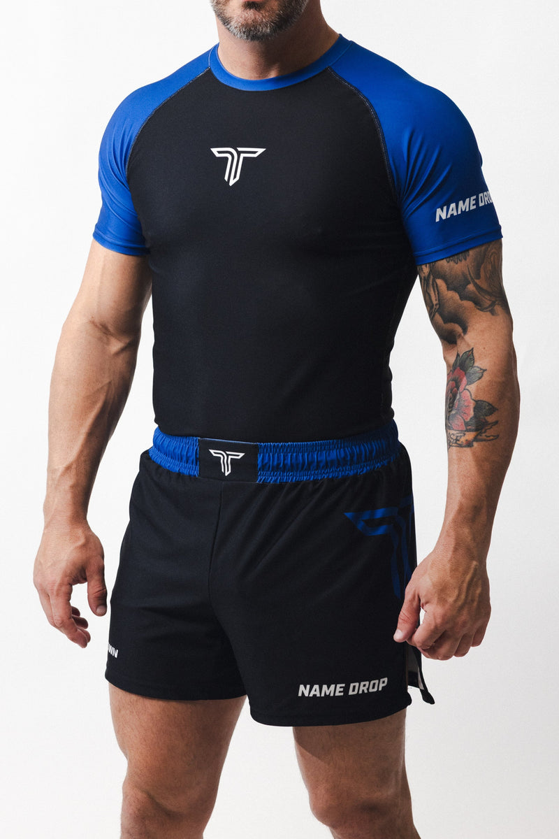 Ranked Jiu Jitsu Fight Kit (Fight Short & Rashguard Bundle) - Blue