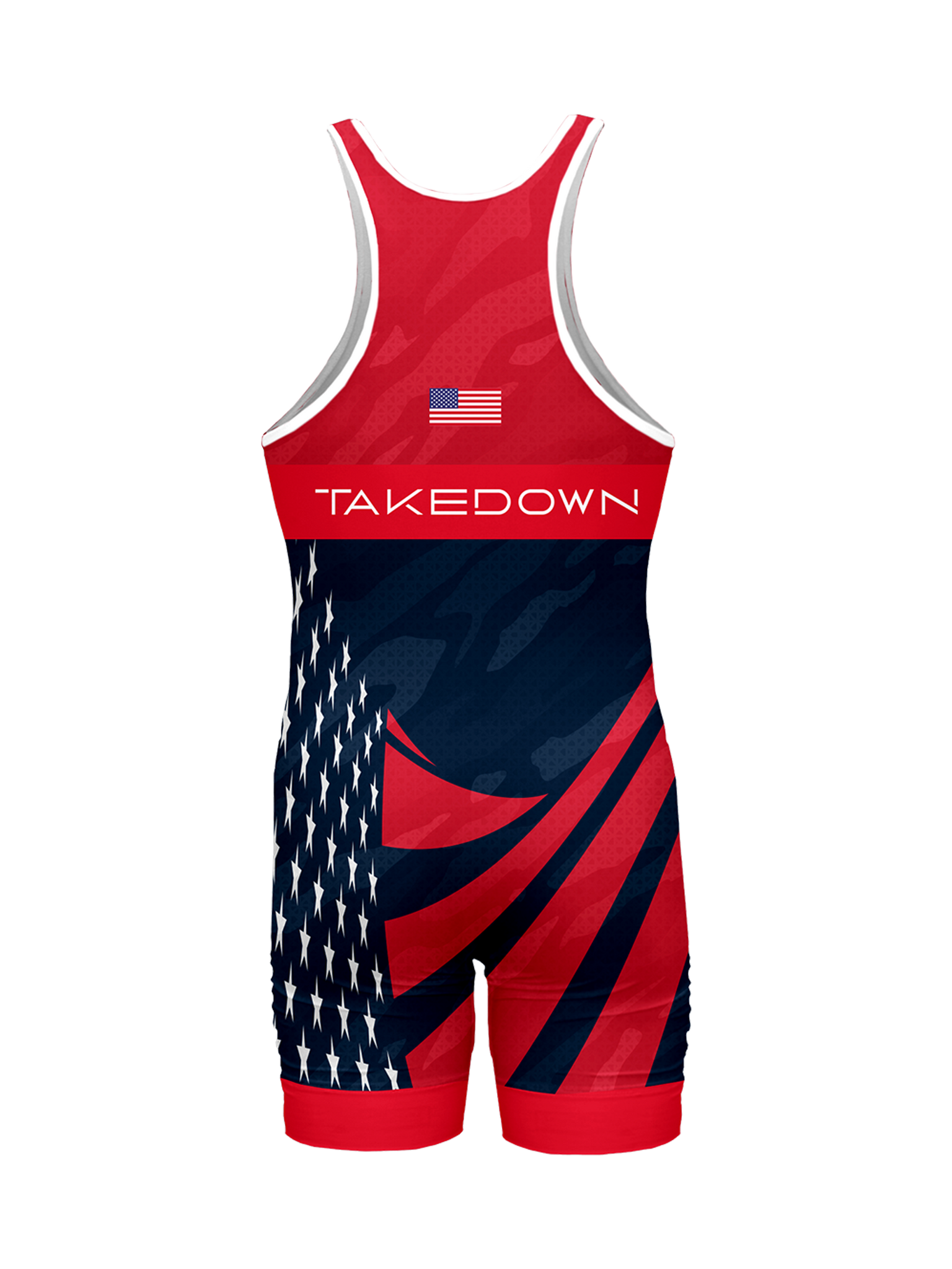 USA Waving Flag Wrestling Singlet