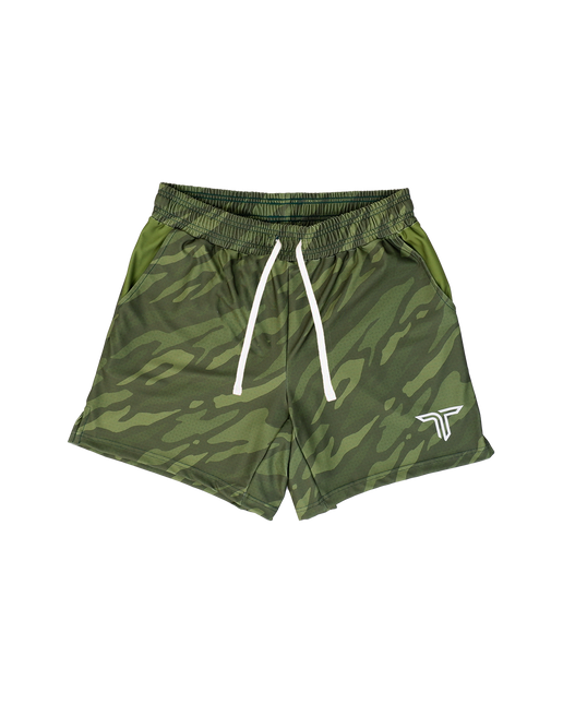 Green Ghost Camo Gym Shorts (5”&7” Inseam)
