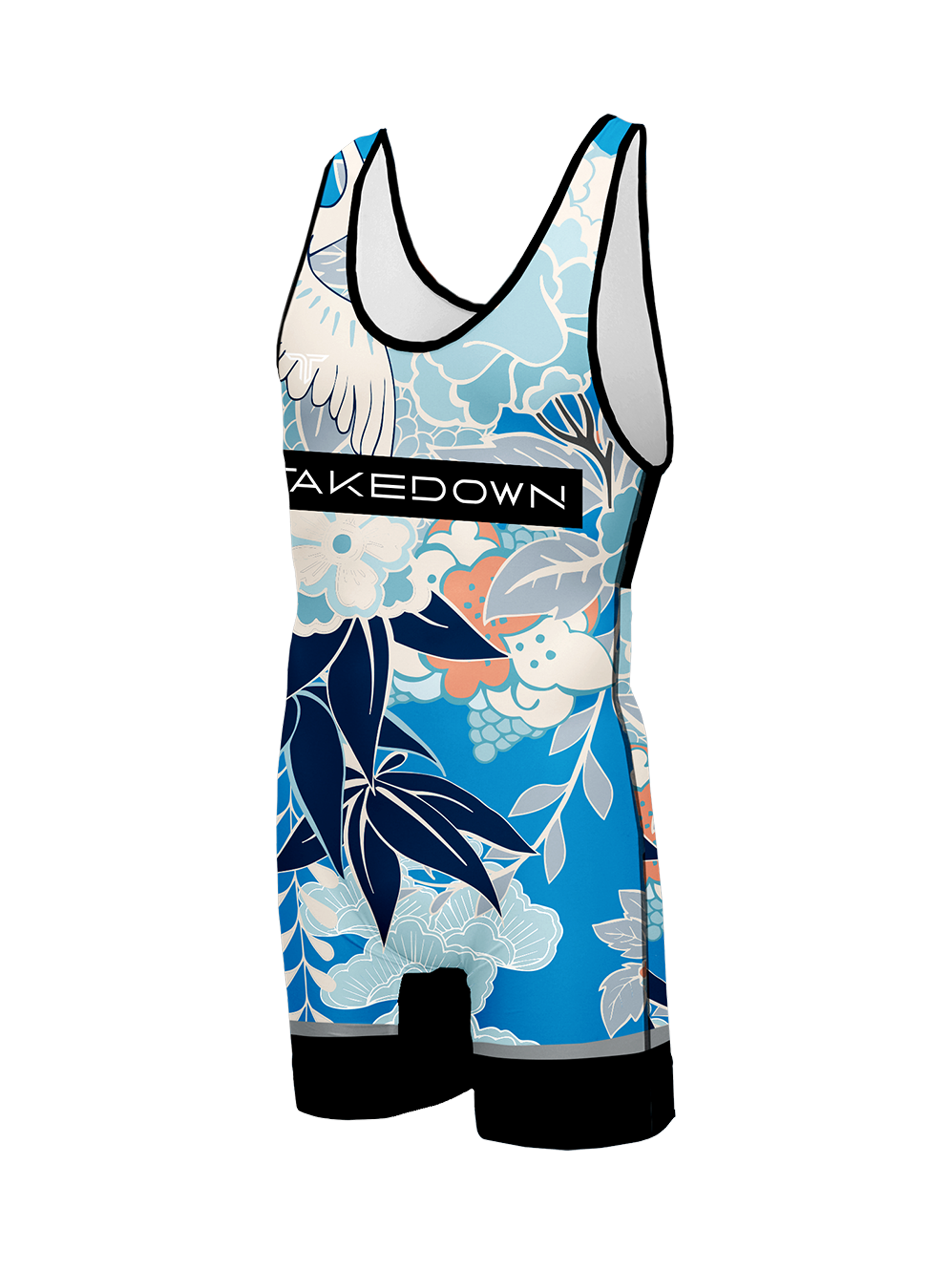Blue Hawaiian Wrestling Singlet