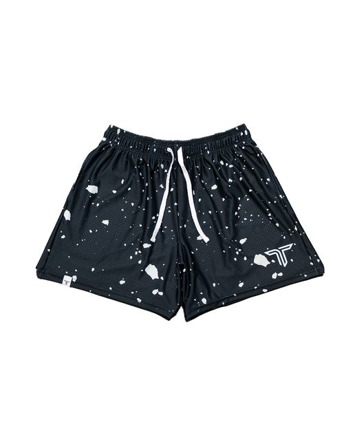 Black Speckle Mesh Rec Shorts